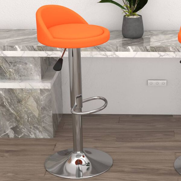 vidaXL Tabouret de bar Orange Similicuir