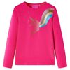 T-shirt enfants &agrave; manches longues rose vif 116