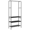 vidaXL Porte-v&ecirc;tements Ch&ecirc;ne noir 77 x 30 x 171 cm Bois d'ing&eacute;nierie