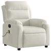 vidaXL Fauteuil inclinable de massage &eacute;lectrique cr&egrave;me velours