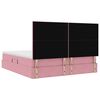 vidaXL Lit avec rangement et matelas Rose 180 x 200 cm Velours