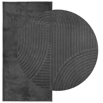 vidaXL Tapis IZA poils courts style scandinave anthracite 100x200 cm