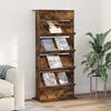 vidaXL &Eacute;tag&egrave;re &agrave; magazines avec &eacute;tag&egrave;re Ch&ecirc;ne fum&eacute; 70 x 41 x 156 cm