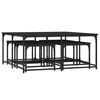 vidaXL Tables basses gigognes 5 pcs noir bois d'ing&eacute;nierie