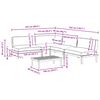 vidaXL Ensemble de Canap&eacute;s Uni 5 pcs Beige Bois d'Acacia Massif
