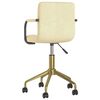 vidaXL Chaises pivotantes &agrave; manger lot de 4 cr&egrave;me velours
