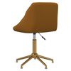 vidaXL Chaises pivotantes &agrave; manger lot de 2 marron velours