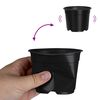 vidaXL Pot &agrave; fleurs 50 pcs Noir &Oslash; 15 x 12,5 cm Plastique