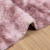 vidaXL Tapis Shaggy à poils longs NAVARRA rose poudré 200x200 cm