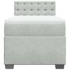 vidaXL Sommier &agrave; lattes de lit et matelas Gris clair 80x200 cm Velours