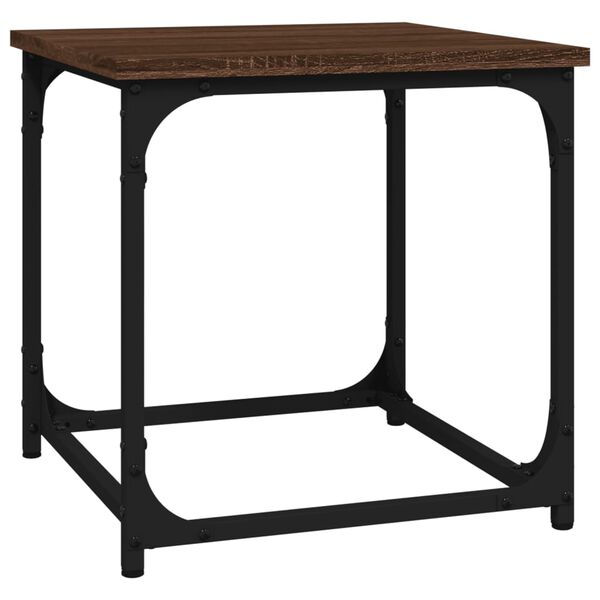 vidaXL Table d'appoint Ch&ecirc;ne marron 40x40x40 cm Bois d'ing&eacute;nierie