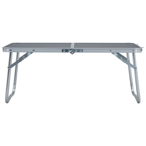 vidaXL Table pliable de camping Gris Aluminium 60x40 cm