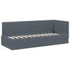 vidaXL Cadre de lit d'angle Gris fonc&eacute; 80 cm x 200 cm Velours
