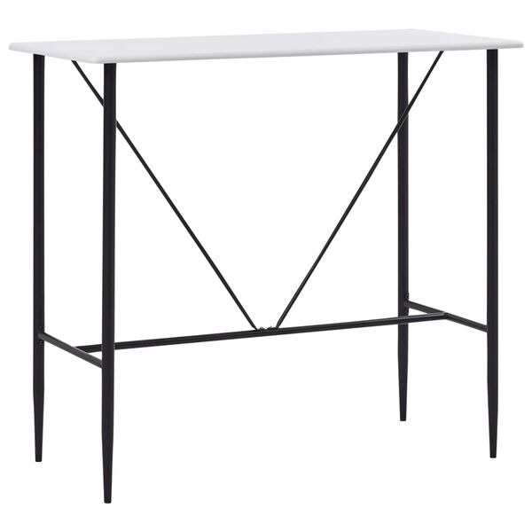 vidaXL Ensemble de bar 5 pcs Similicuir Noir