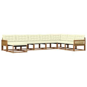 vidaXL Ensemble de canap&eacute;s d'ext&eacute;rieur 8 pc Naturel et Cr&egrave;me