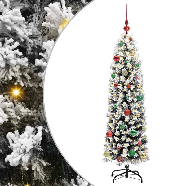 vidaXL Sapin de Noël artificiel Vert 150 cm PVC et acier et plastique