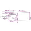 vidaXL Cadre de lit Ch&ecirc;ne noir 203 x 93 x 50 cm Bois d'ing&eacute;nierie