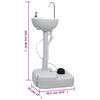 vidaXL Ensemble de toilette support de lavage des mains r&eacute;servoir eau