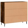 vidaXL Buffet ch&ecirc;ne fum&eacute; 90x34x80 cm bois d'ing&eacute;nierie