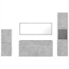 vidaXL Ensemble de meubles de salle de bain 4 pcs gris b&eacute;ton