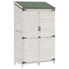 vidaXL Abri de jardin Blanc 106 x 56 x 176,5 cm Bois de Sapin Massif