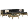 vidaXL Salon de jardin 6 pcs avec coussins bois de pin impr&eacute;gn&eacute;