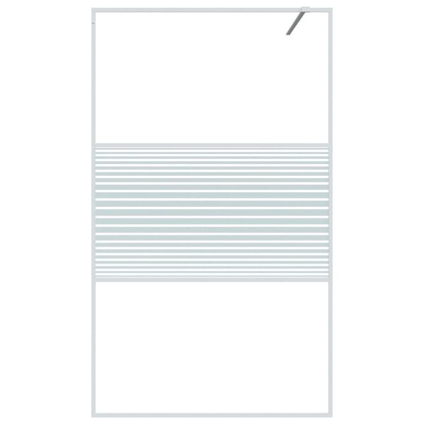 vidaXL Paroi de douche Blanc 115x195 cm Verre ESG transparent