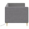 vidaXL Lit avec matelas et USB Gris clair Tissu 90x200 cm