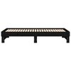 vidaXL Lit coulissant sans matelas noir 2x(90x200) cm
