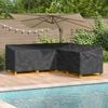 vidaXL Housse pour meubles Noir 235 x 235 x 85 cm Tissu Oxford 210D