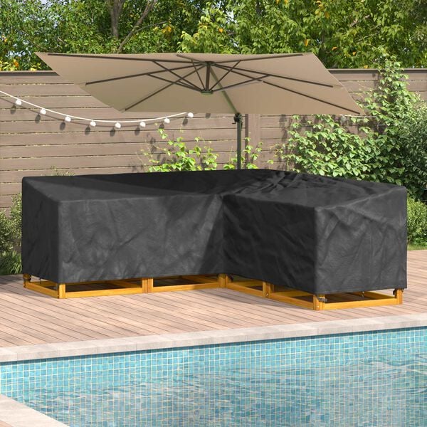 vidaXL Housse pour meubles Noir 235 x 235 x 85 cm Tissu Oxford 210D