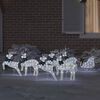 vidaXL Rennes LED 7 pcs Blanc tissu