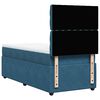 vidaXL Sommier &agrave; lattes de lit avec matelas bleu 90x200 cm velours