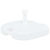 vidaXL Socle de parasol rempli de sable/d'eau 16 L Blanc Plastique