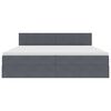 vidaXL Lit de Rangement avec matelas Gris fonc&eacute; 200 x 200 cm Velours
