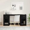 vidaXL Bureau avec armoire avec tiroir Chêne noir 154,5 x 50 x 75 cm