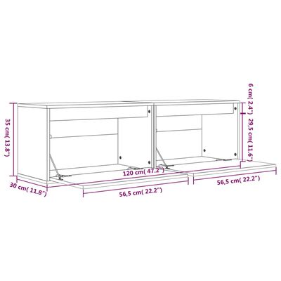 vidaXL Armoires murales 2pcs Marron miel 60x30x35cm Bois de pin massif