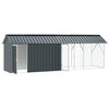 vidaXL Cage pour oiseaux Anthracite 422 x 103 x 142 cm Acier galvanis&eacute;