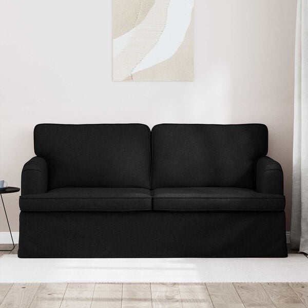 vidaXL Canap&eacute; 140cm Noir M&eacute;tал