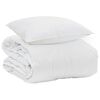 vidaXL Duvet d'&eacute;t&eacute; simple avec oreiller 2 pc Blanc Microfibre