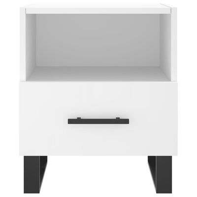 vidaXL Tables de chevet 2 pcs blanc 40x35x47,5 cm bois d’ingénierie