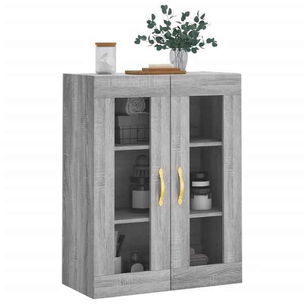 vidaXL Armoire murale sonoma gris 69,5x34x90 cm