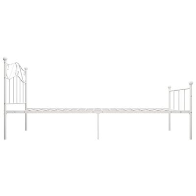 vidaXL Cadre de lit sans matelas blanc métal 100x200 cm