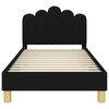 vidaXL Cadre de lit pour enfants avec t&ecirc;te de lit Noir 80 x 160 cm