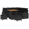 vidaXL Ensemble de canap&eacute; de jardin 8 pc 7-Nombre de places Noir