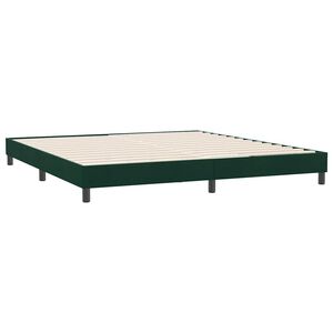 vidaXL Cadre de lit sans matelas vert fonc&eacute; 180x220 cm velours