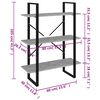 vidaXL Biblioth&egrave;que gris b&eacute;ton 80x30x105 cm bois d'ing&eacute;nierie