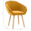 vidaXL Chaises &agrave; manger lot de 2 Jaune Velours