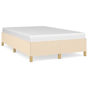 vidaXL Cadre de lit sans matelas cr&egrave;me 120x200 cm tissu