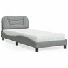 vidaXL Lit avec matelas Hvar gris clair 80x200 cm tissu